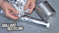 I crumpled up the foil, took a tin can and made something extraordinary! What to do with a tin can