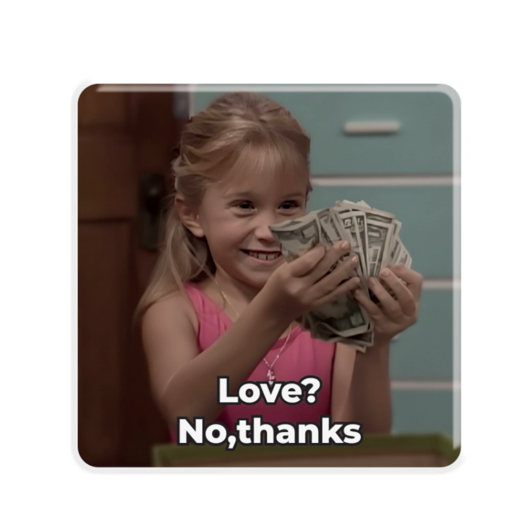 3D стікер «Love? No Thanks»