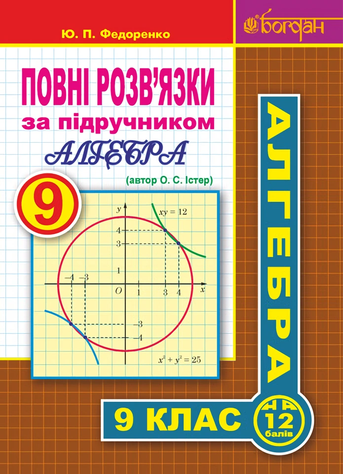 Повні розв’язки за підручником "Алгебра. 9 клас" (автор Істер О.С.)