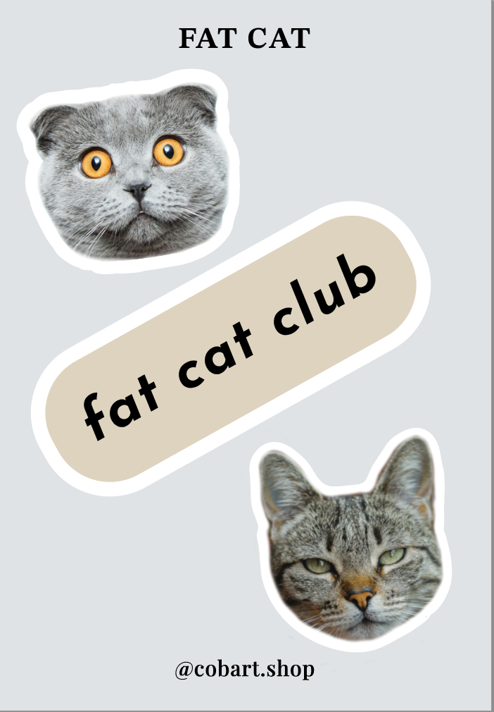 Стікерпак 3Д "Cat Fat"