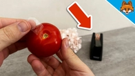 Stick tape on your Tomatoes and WATCH WHAT HAPPENS(GENIUS Trick)