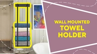 Wall mounted towel holder
