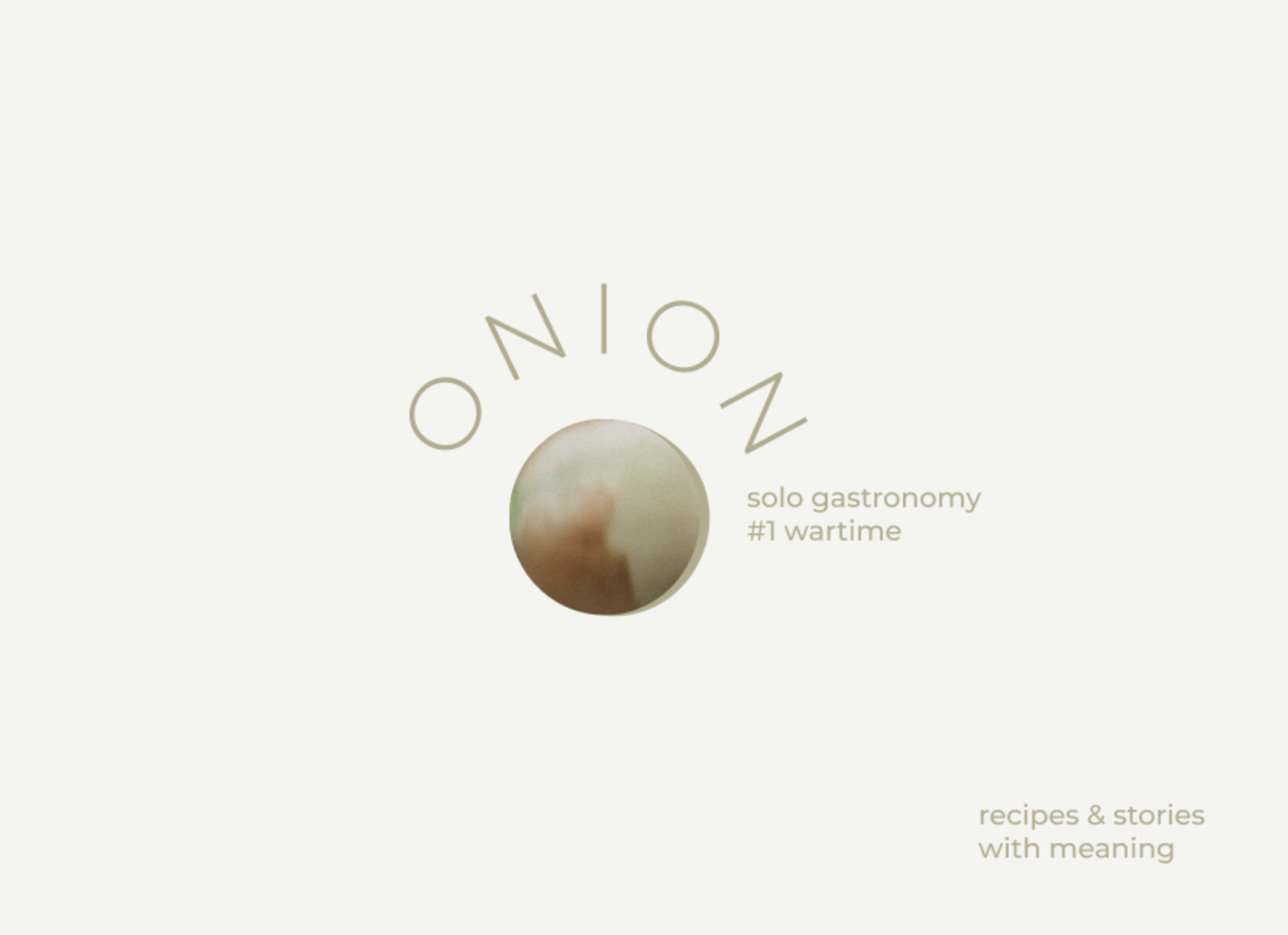 Обкладинка ONION: solo gastronomy