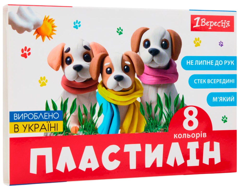 Пластилін 1Вересня 8 кольорів