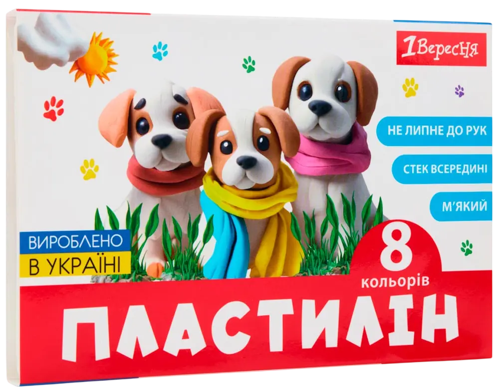 Обкладника "Пластилін 1Вересня 8 кольорів" Обкладинка "Пластилін 1Вересня 8 кольорів"