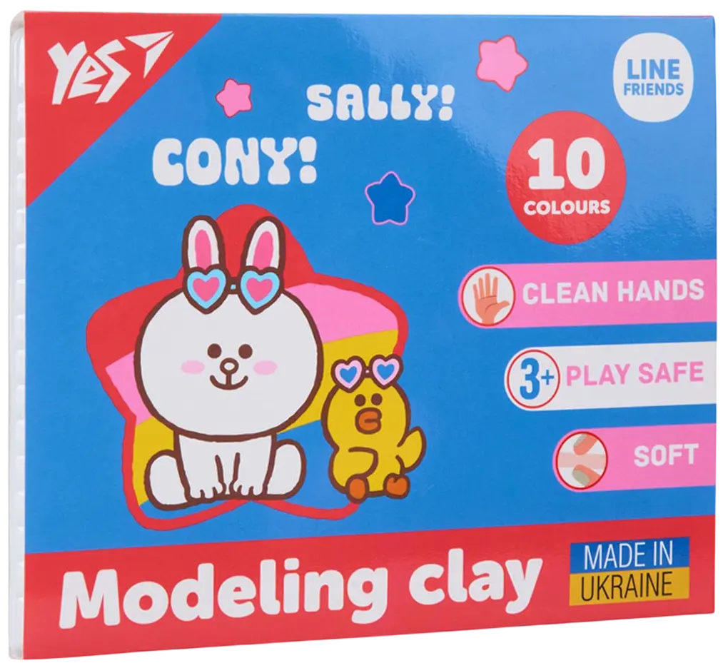 Пластилін Yes 10 кольорів Line Friends