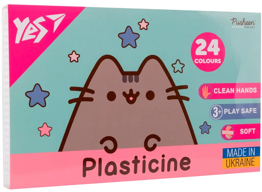 Обкладинка "Пластилін Yes 24 кольори Pusheen"