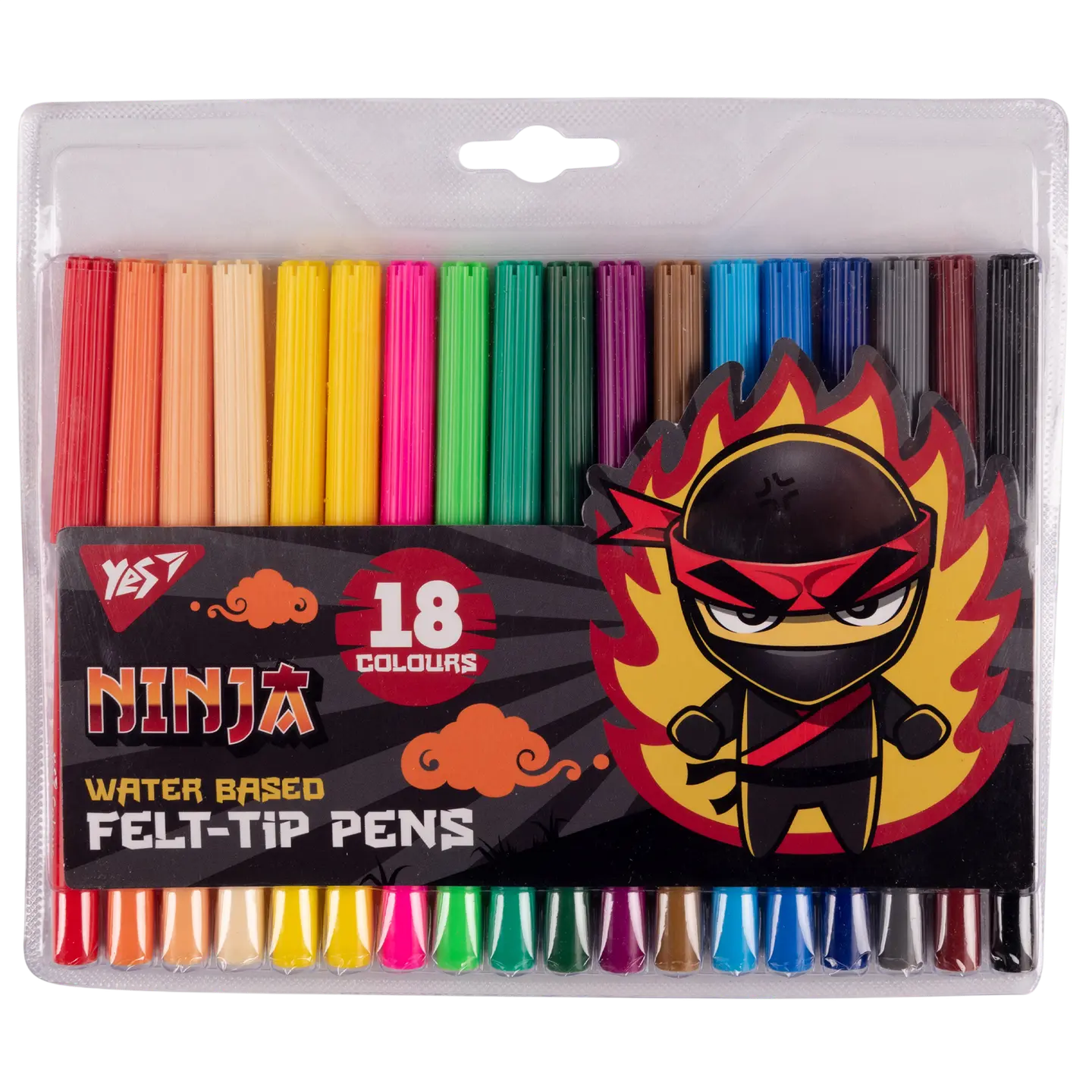 Фломастери Yes 18 кольорів Ninja