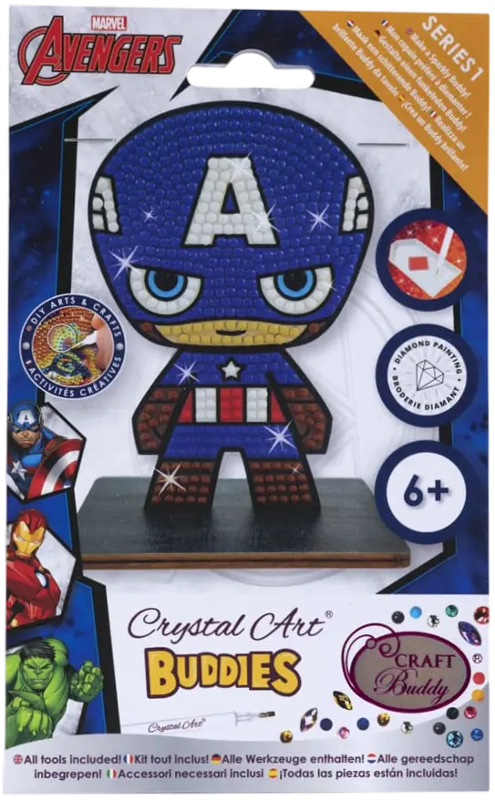 Обкладинка "Набір для творчості Crystal Art "Капітан Америка""