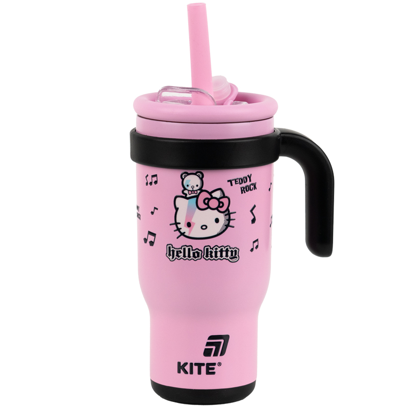 Термокружка з трубочкою Kite Hello Kitty, 530мл