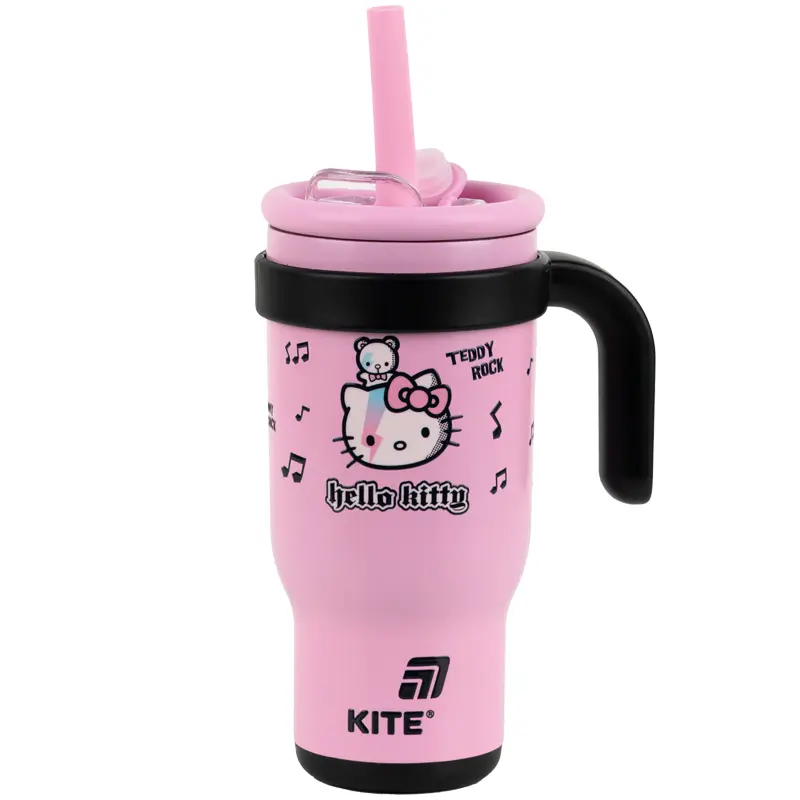 Термокружка з трубочкою Kite Hello Kitty, 530мл