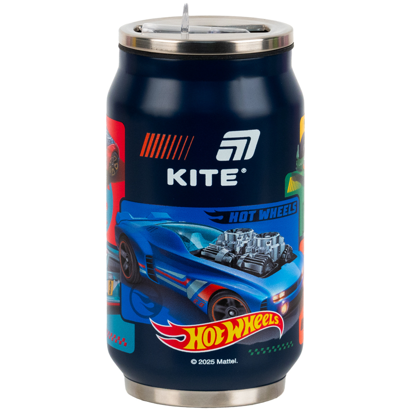 Термочашка з трубочкою Kite Hot Wheels, 350 мл