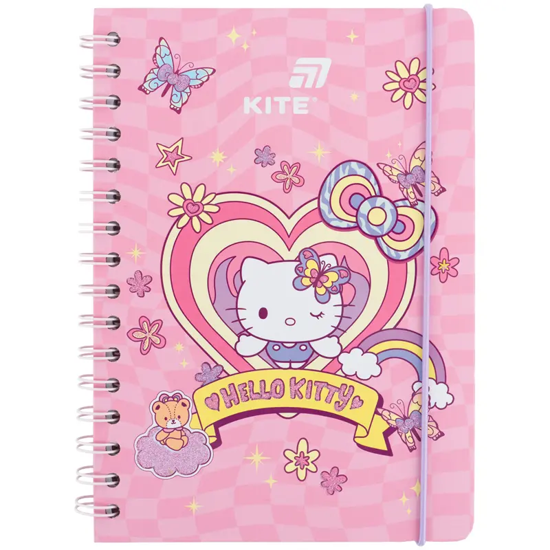 Блокнот на спіралі Kite Hello Kitty (A5, 80 аркушів)