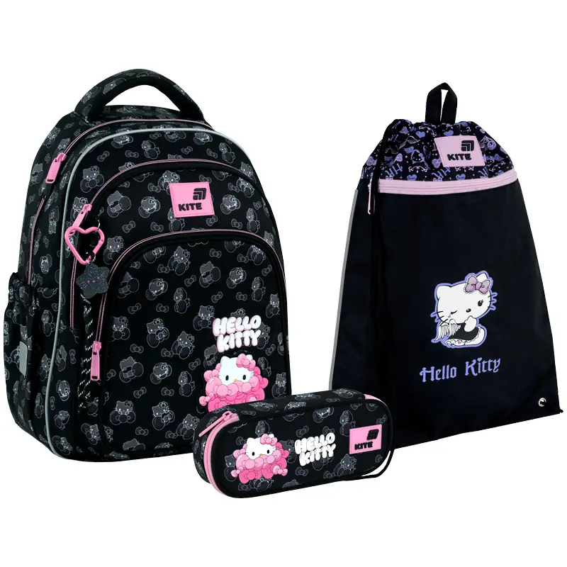 Шкільний набір Kite Education Hello Kitty (рюкзак, пенал, сумка)