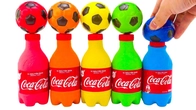 Satisfying Video | DIY How To Make Rainbow Coke Bottle, Rainbow Balls From Kinetic Sand Cutting ASMR