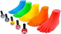 Satisfying Video | DIY How To Make Rainbow Foots with Nail Polish From Kinetic Sand Cutting ASMR