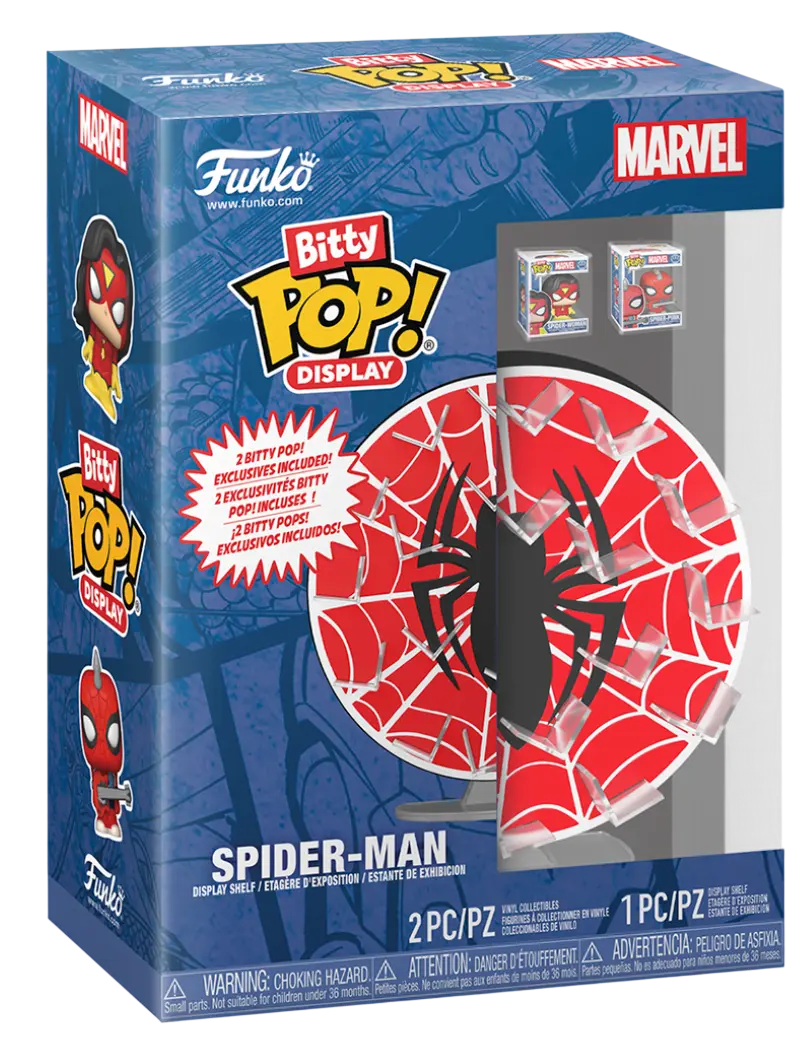 Обкладинка "Дисплей для колекціонування з фігурками Funko Bitty Pop Marvel Людина-павук"