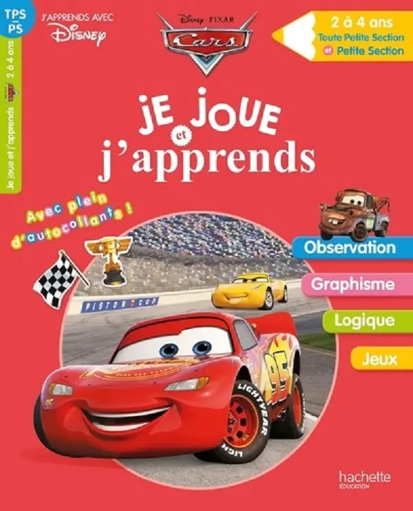 Обкладника "Je joue et j'apprends Cars TPS-PS" Обкладинка "Je joue et j'apprends Cars TPS-PS"