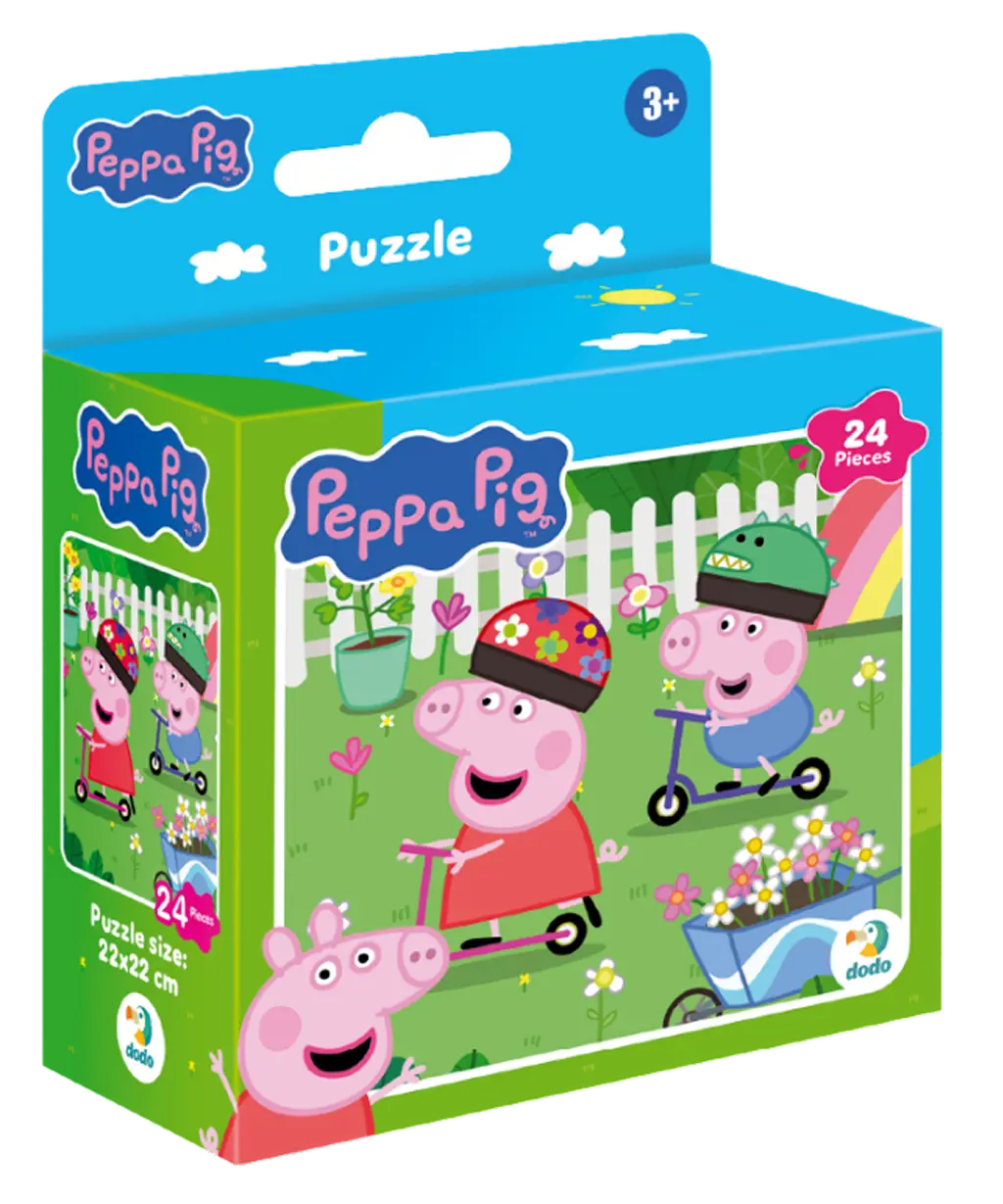 Обкладинка "Пазл на 24 елементи Peppa Pig. Прогулянка на самокатах"