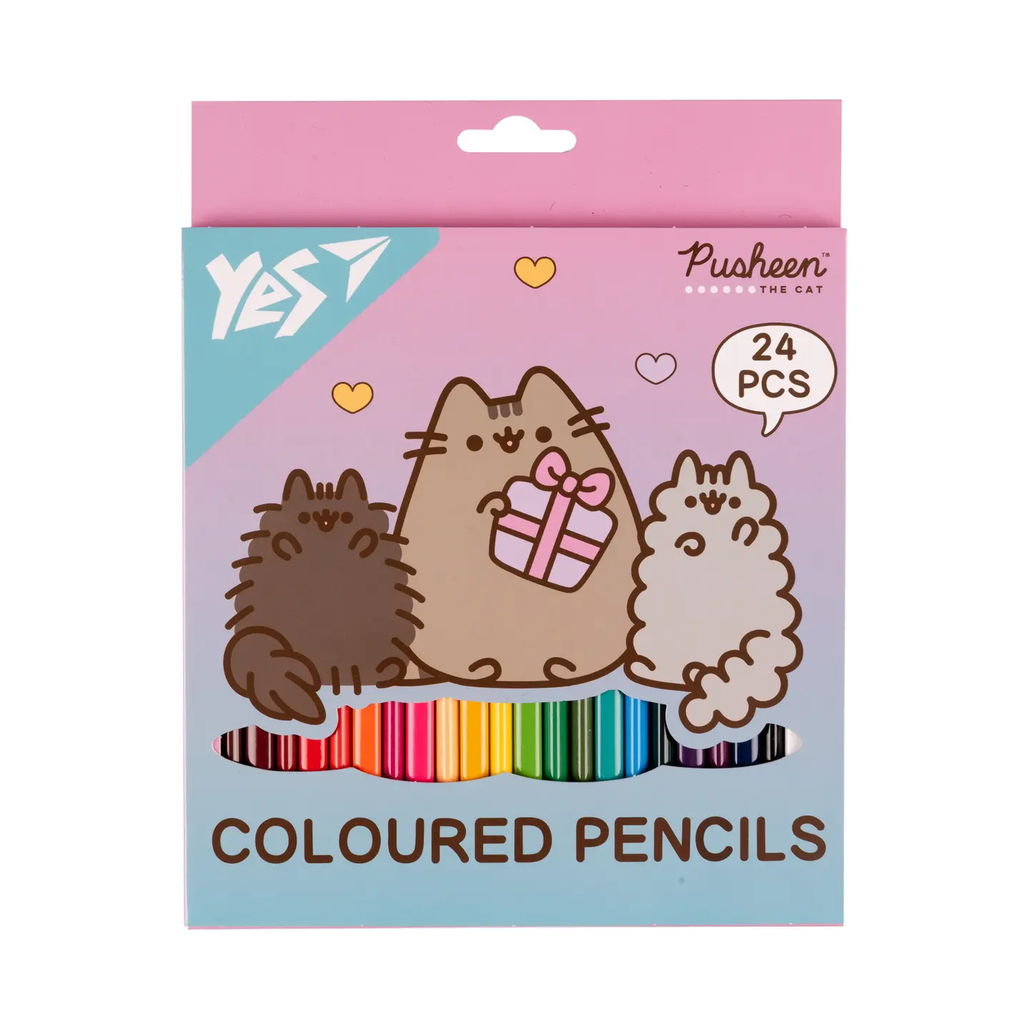 Олівці кольорові YES 24 кольорів Pusheen.Stormy and Pip