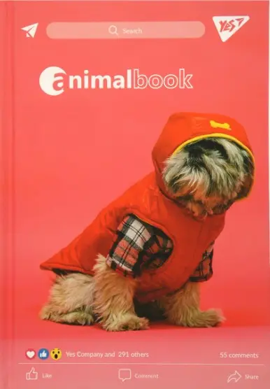 Блокнот YES А5/64 7БЦ Animal book, лінія