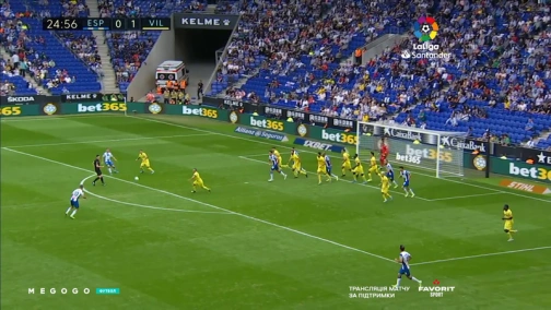 Round 9. Espanyol — Villarreal 0:1. Highlights