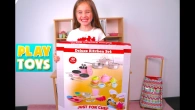 Kids cooking & playing with kitchen toys! Play Toys!