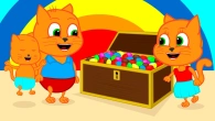 Cats Family in English - Rainbow Treasure Chest Animation