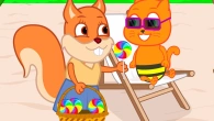 Cats Family in English - Rainbow Candy Seller Cartoon for Kids