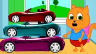 Cats Family in English - Cool Cars Cartoon for Kids