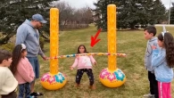 Desafío de limbo inflable con Heidi y Zack juego de diversión familiar