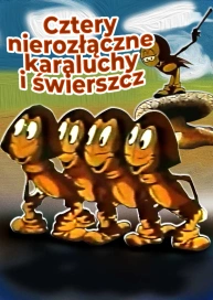Cztery nierozłączne karaluchy i świerszcz